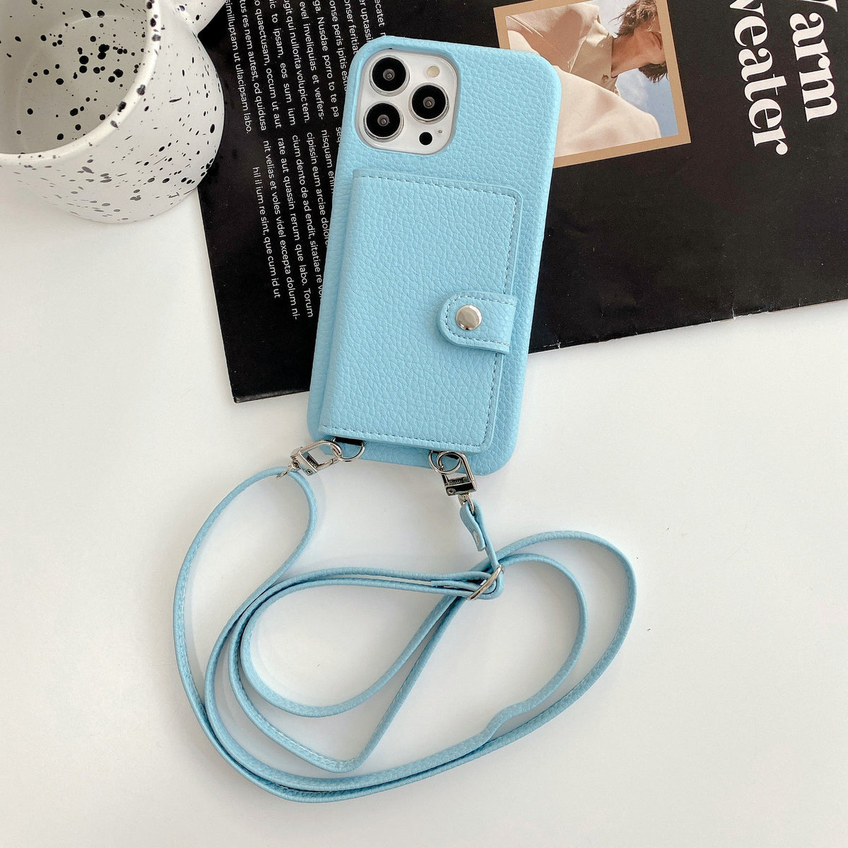 Stylish iPhone card holder case in black colour