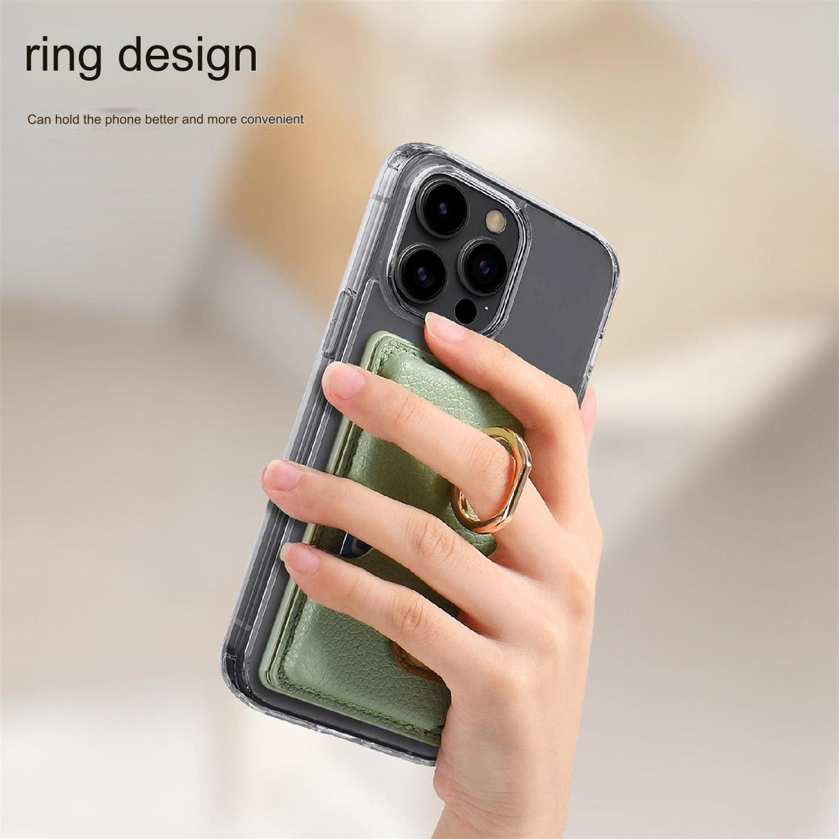 Image of slim card holder in brown