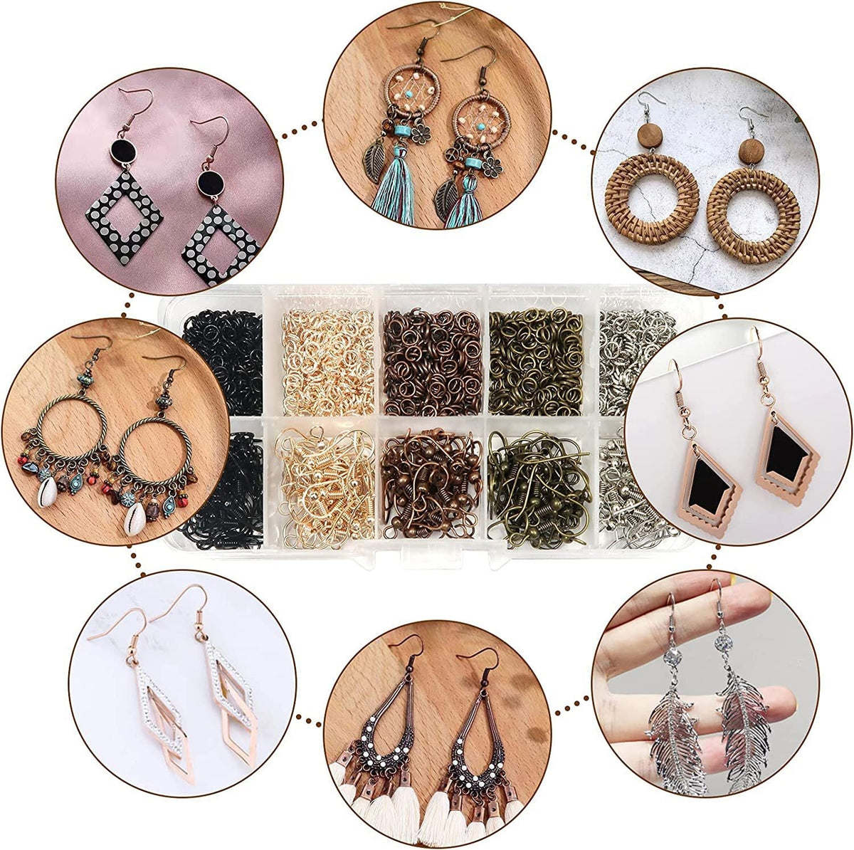 user-friendly earring making kit display