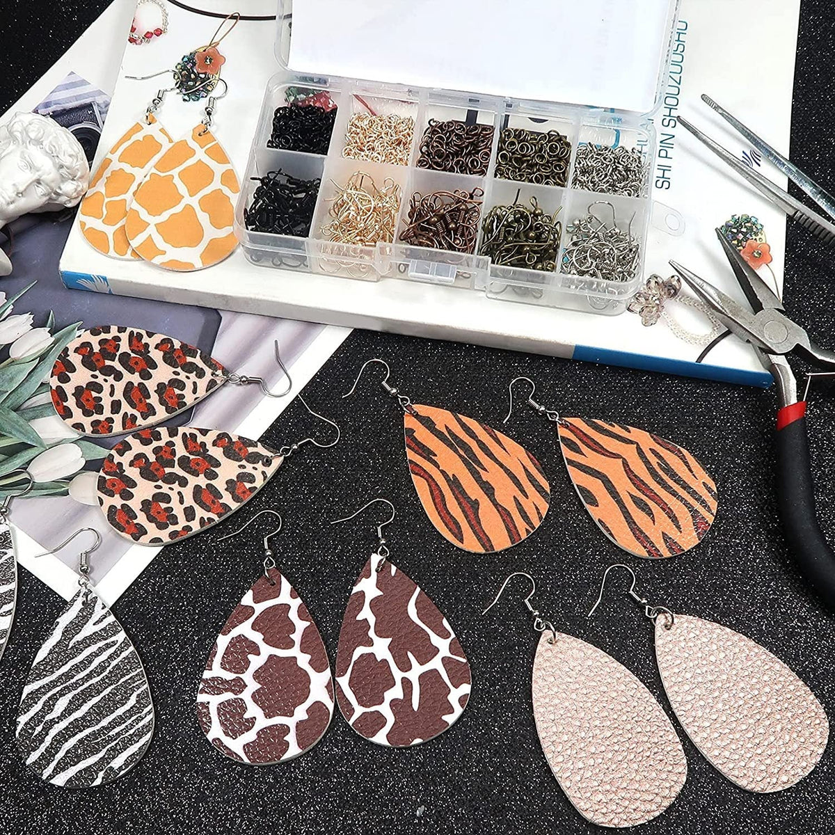 assorted iron jewelry accessories for earrings