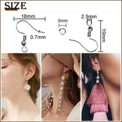 multiple colours of iron earring components