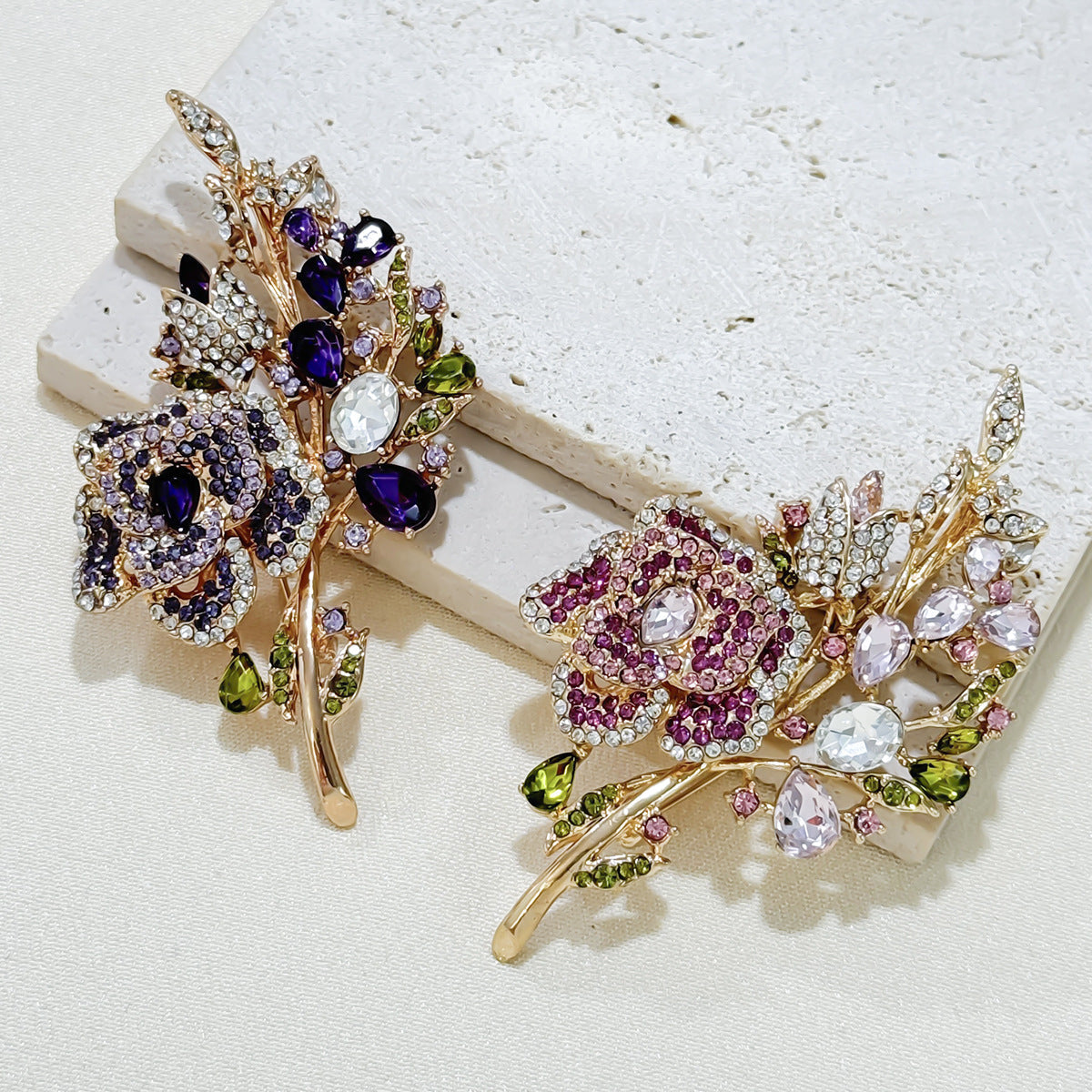 Elegant brooch on a fashionable jacket