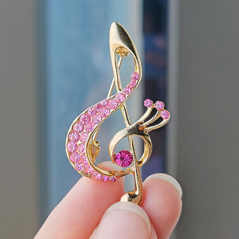 Creative Musical Note Brooch Image 2