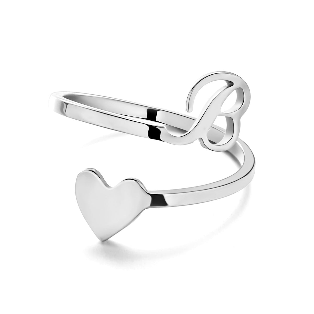 Elegant adjustable ring displayed on a white background