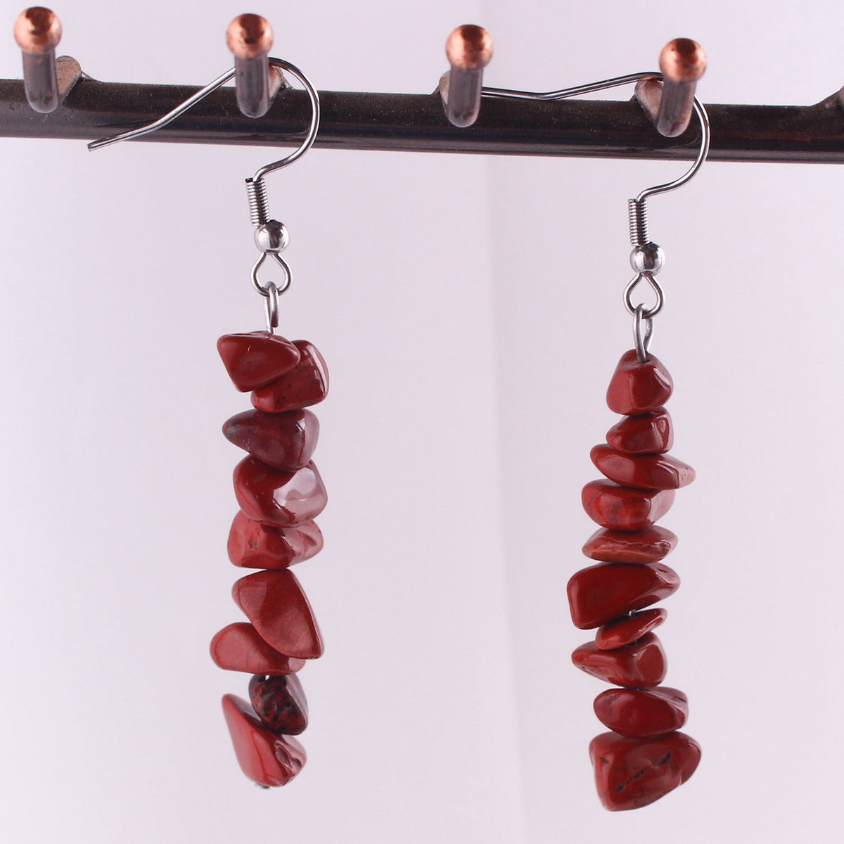 Handmade Natural Stone Crystal Drop Earrings Image 9