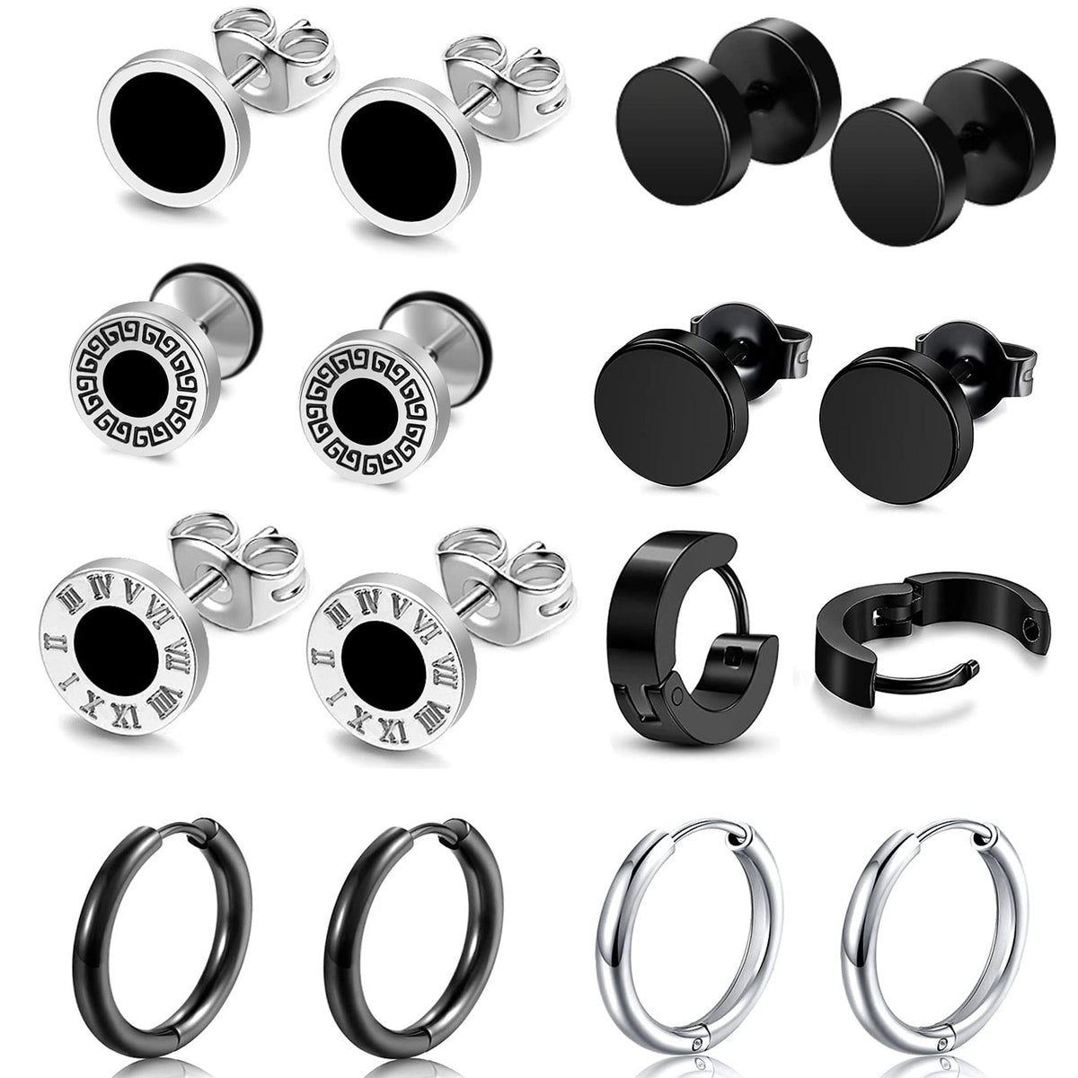 Different colour options for stylish hoop earrings
