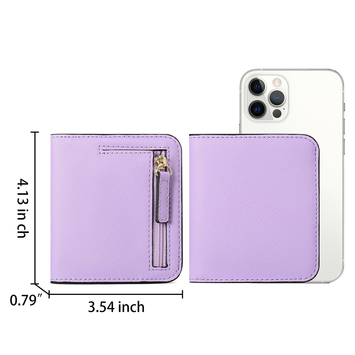 Open view of Women's Slim Wallet showing compartments