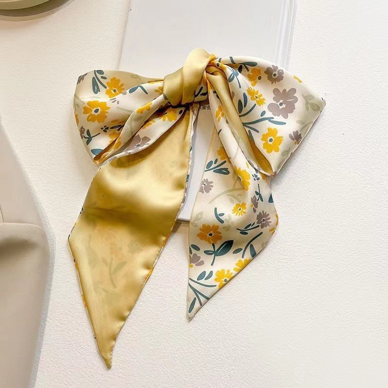 yellow hair scarf for casual attire
