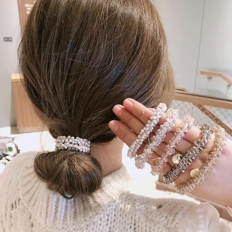 Chic Korean Pearl Hair Tie Bracelet Image 8